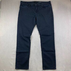 John Varvatos Mens Pants 40 Navy Blue Bowery 5 Pocket Chino Slim Fit Rock 40x34